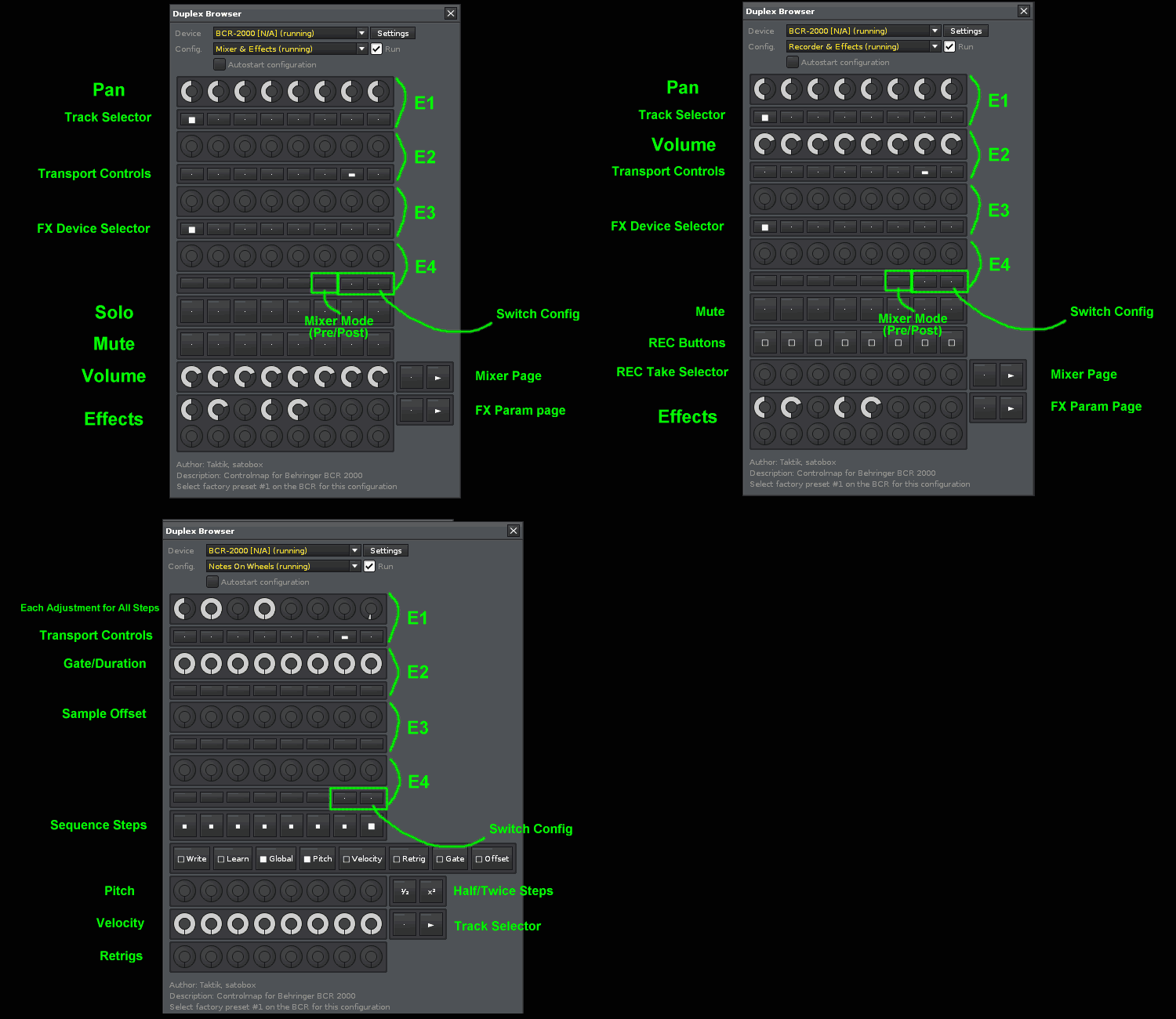 how to send preset to bcr 2000