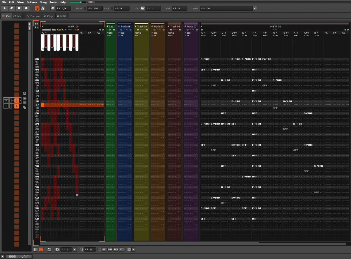 copy paste pattern renoise