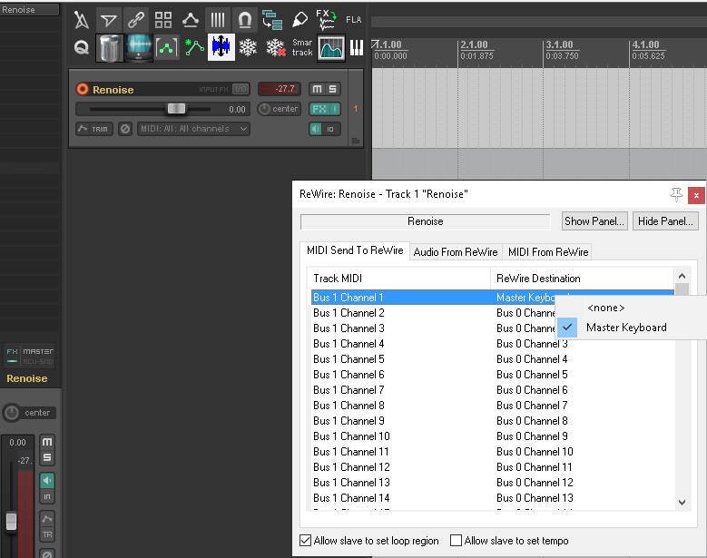 renoise volume column